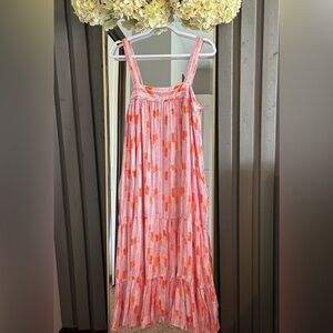 Pink and Orange Patterned Dress